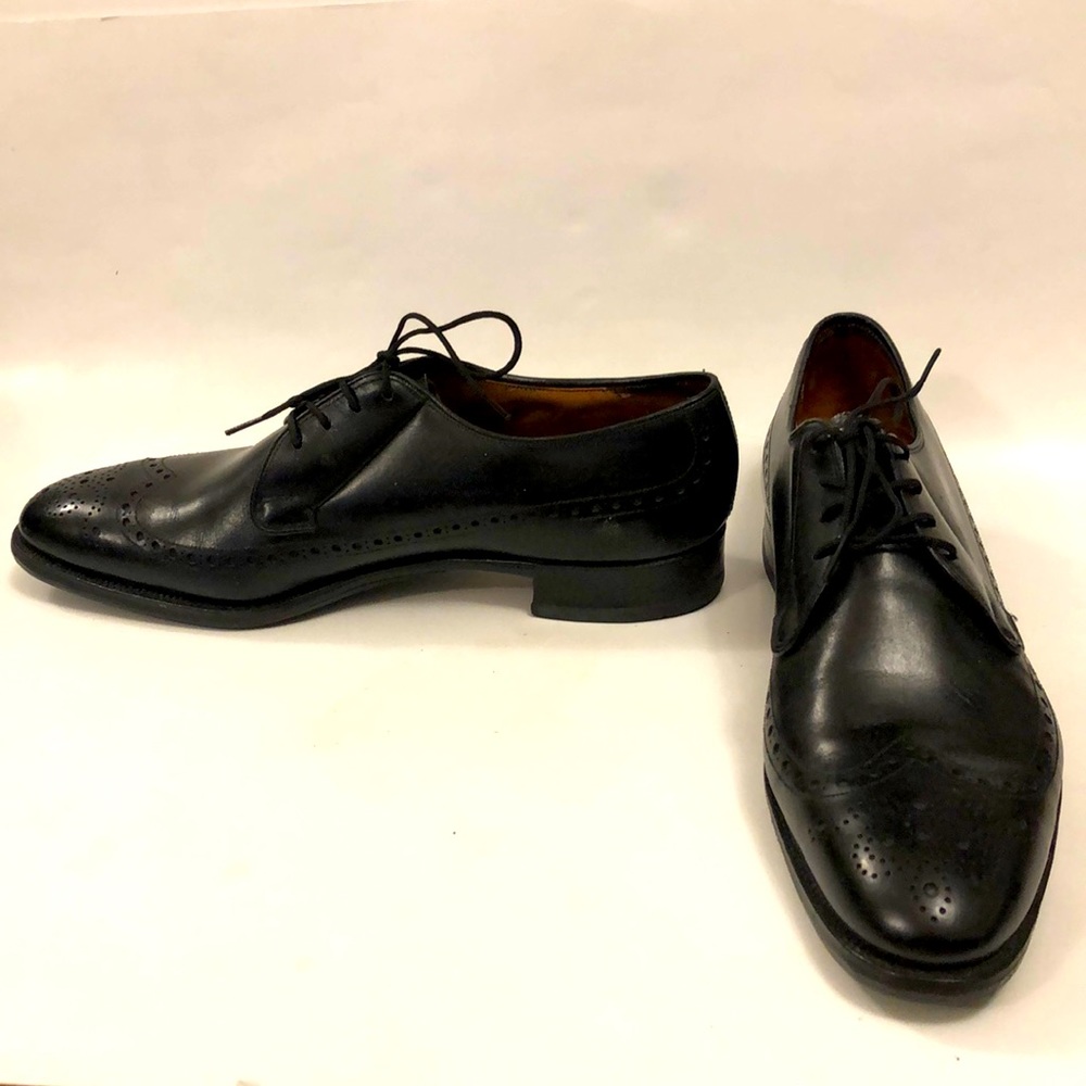 Alan McAfee 9 Shoes Black Leather Lace Up Made in England in Excellent Condition